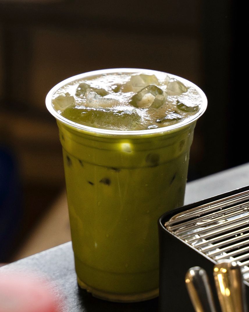 Iced kiwi matcha